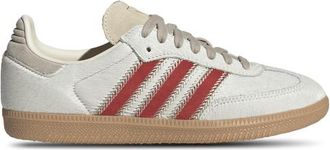 adidas Womens Originals Samba OG - Shoes Wonder Beige/Cream White/Better Scarlet Size 10.0