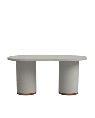 Hannun Mesa de exterior de microcemento en color gris piedra 160 cm