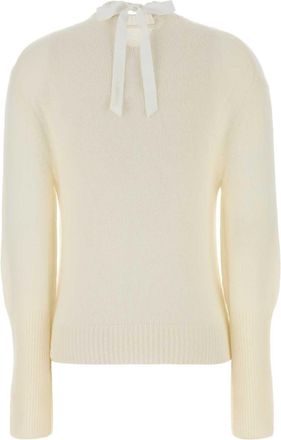Lanvin Womens Ivory Cashmere Blend Sweater Moon Maglie