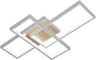 Fabrilamp Plafón LED 104W 11440lm 3000-6500K 62cm Blanco/Haya regulable Serie Madaleta