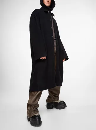 Rick Owens Mens Brad oversized virgin wool coat