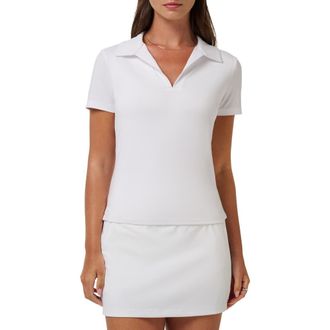Travis Mathew Skyloft Light Short Sleeve Polo in White at Nordstrom, Size Xx-Large