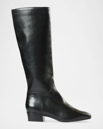 Aquatalia 40mm Fuoco Waterproof Leather Knee-High Boots