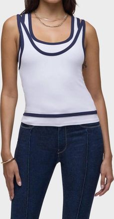 Hudson Layered Tank Top In White