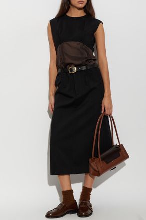 Marni Wool Sleeveless Dress, Womens, Black