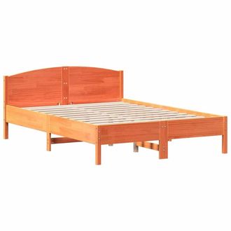 Berkfield Home Beautiful Bed Frame without Mattress Wax Brown 160x200 cm Solid W