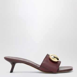 Loewe Bordeaux calf leather slide pebble