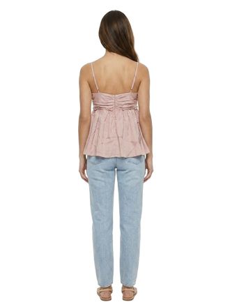 Dolce & Gabbana Silk Ruched Tank Top - Pink