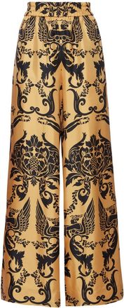 La DoubleJ All-over-print palazzo - women - Silk - L - Gold