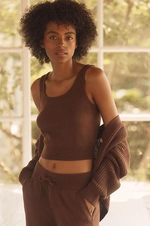Eberjey Crop Sweater Tank Top