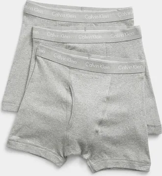 Calvin Klein Mens 5 solid boxer briefs Cotton Classic 3-pack
