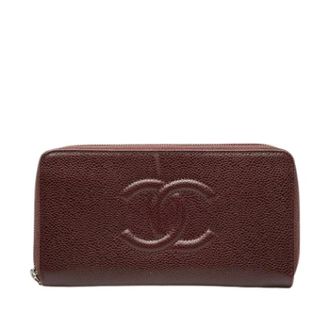 Chanel Pre-owned Wallets, female, Red, Size: ONE SIZE Pre-owned Long Wallet