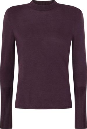 Pinko Lubecca Maglia - Dames - Ronde hals truien - Paars - L - Wol - Truien & Vesten