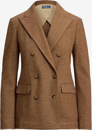 Polo Ralph Lauren Zweireihiger Fischgr&auml;t-Jacquard-Blazer