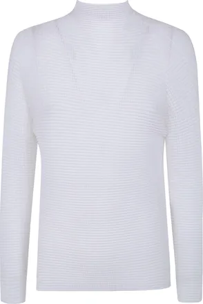 Issey Miyake Wooly Pleats Bk Wt 66 Shirt