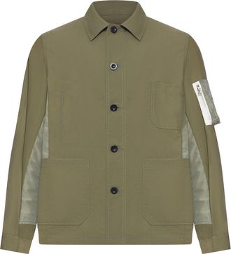 sacai COTTON JACKET WITH NYLON DETAILS APPLIED - Sacai - Man