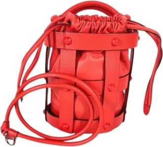 Ferragamo Pre-owned Bucket Bags, female, Red, Size: ONE SIZE Pre-owned Leather handbags