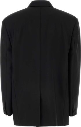 Givenchy Womens Wool Blend Oversize Blazer Black Mohair Blazers