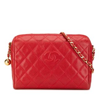 Chanel Kaviaar Leren Gequilt Crossbody