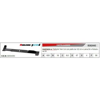 STIGA Sports Lama CASTELGARDEN trattorino tagliaerba rasaerba tosaerba TWIN CUT R302443