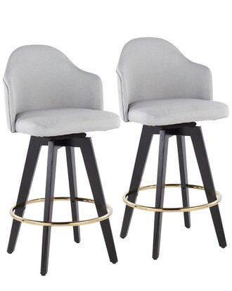 LumiSource Set Of 2 Ahoy 26In Counter Stools