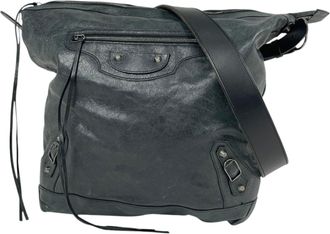 Balenciaga Dark Gray Leather Shoulder Bag (Pre-Owned)