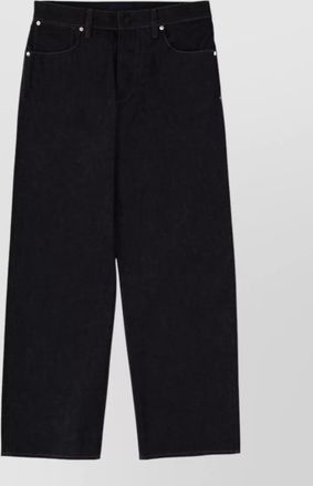 Stone Island wide leg trousers belt loops contrast stitching