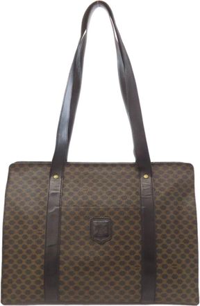 Celine Black Brown Pvc Tote Bag (Pre-Owned)