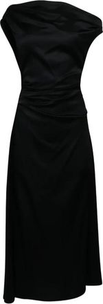 Staud Party Dresses, female, Black, S, Phare Silk Dress