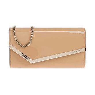 Jimmy Choo London Clutches, female, Beige, Size: ONE SIZE Emmie Clutch