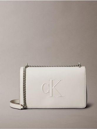 Calvin Klein Womens Sculpted Impression Crossbody Bag - Neutral