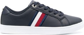 Tommy Hilfiger Essential Stripes lace-up sneakers - women - Leather - 36 - Blue