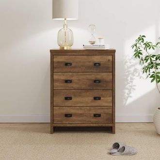 GFW Boston 4 Drawer Chest of Drawers in Light Oak