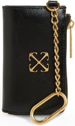 Off-white Leather Key Chain Wallet in Black at Nordstrom Rack