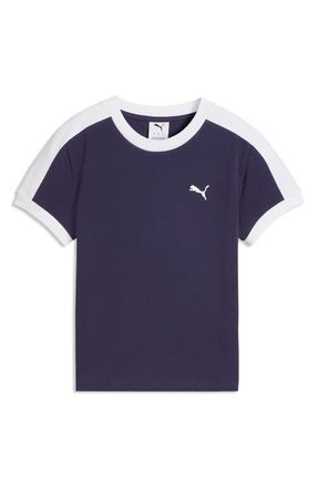 Puma T7 Slim Fit T-Shirt in Deep Plum at Nordstrom, Size X-Small