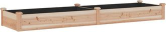 vidaXL Jardinera arriate con forro madera maciza abeto 240x60x25 cm vidaXL