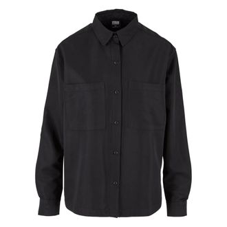 Urban Classics Dames/Dames Twill Oversized Overhemd (Zwart)