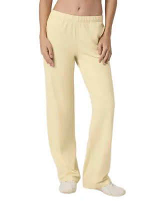 Vuori Clothing Halo Modern Straight Leg Pant In Lemon Snap Heather