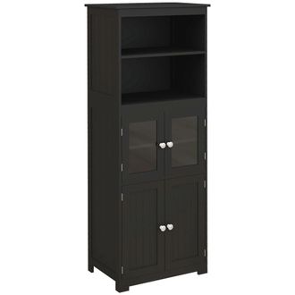HOMCOM Alacena de cocina 60x30x162 cm negro