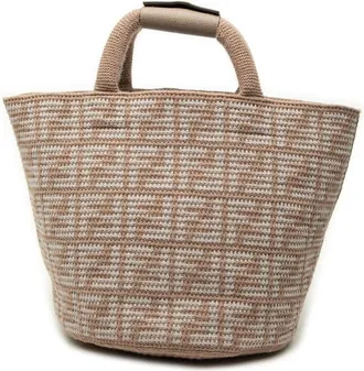 Fendi Pre-owned Fendi Zucca Cashmere Shopper Tote Ladies QLGESS0P910BPXKS