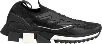 Dolce & Gabbana Black SORRENTO Sport Stretch Sneakers Womens Shoes