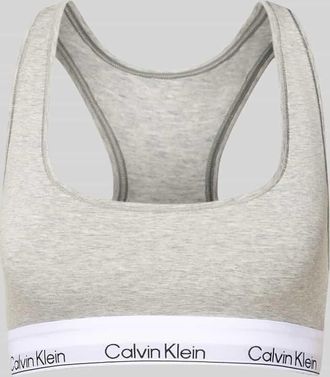 Calvin Klein Underwear Bralette mit Label-Bund in Hellgrau, Größe XL