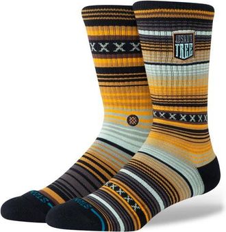 Stance Curren Parks Cotton Blend Crew Socks in Gold at Nordstrom, Size Large