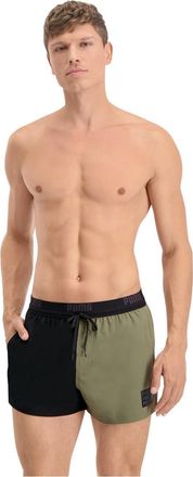 Puma Mens Colour Block Short Shorts Board Shorts, Moss Green Combo, Small