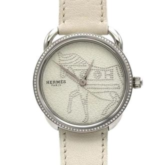 Herm&egrave;s Pre-owned Polshorloge - Dames - Vintage Horloges - Wit - ONE Size - Vintage