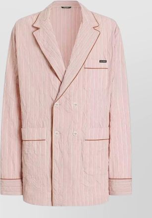 Dolce & Gabbana striped dressing gown jacket buttoned cuffs