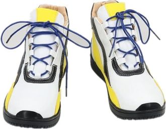 Generic Anime Cosplay Boots for Faust Stage Performance Props Shoes Halloween Comic Con Men Women (White,13.5)