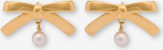Moschino Orecchini in metallo con perla - Oro