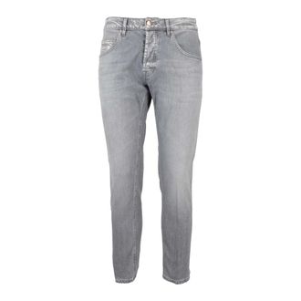 Don the Fuller Heren, Jeans, Grijs, Maat: W38 Katoen