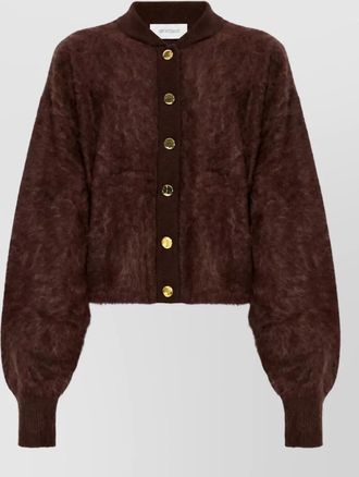 Sportmax brushed cashmere round-neck cardigan